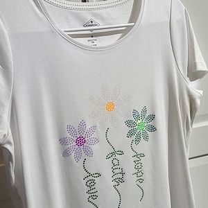 Rhinestones women's tee shirt